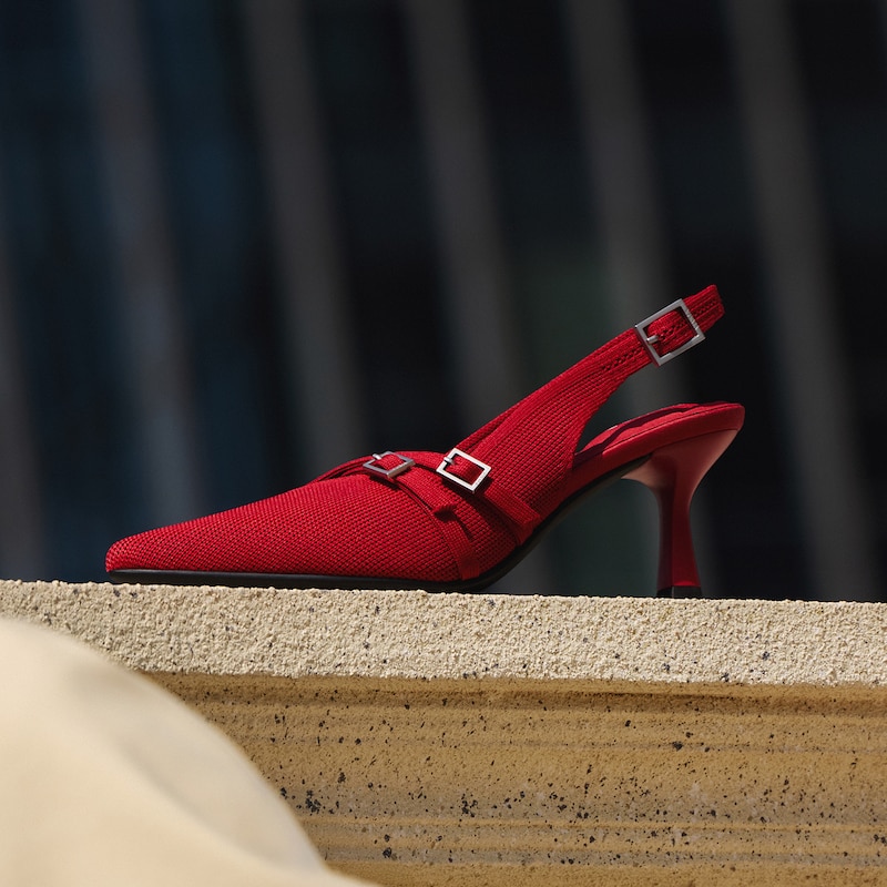 PointEase™ Slingback Heels (Adela), RUBY  RED, EU39.5 | VIVAIA