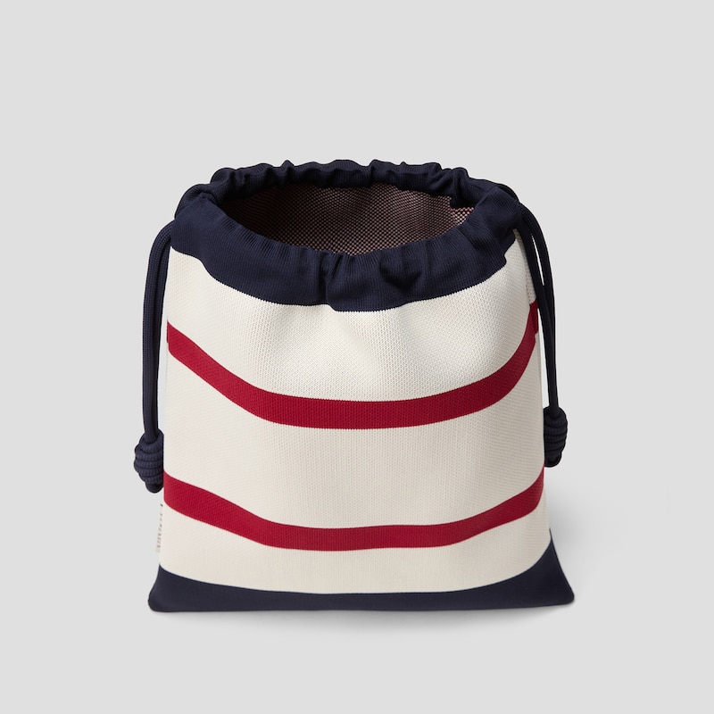 Cotton Rope Net Tote (Anila), CREAM IVORY & NAVY, one-size | VIVAIA