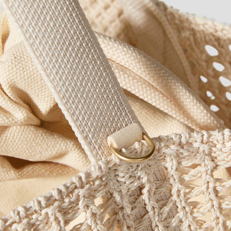 Paper Yarn Tote (Percie), CREAM IVORY, one-size | VIVAIA