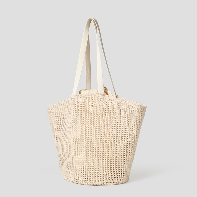 Paper Yarn Tote (Percie), CREAM IVORY, one-size | VIVAIA