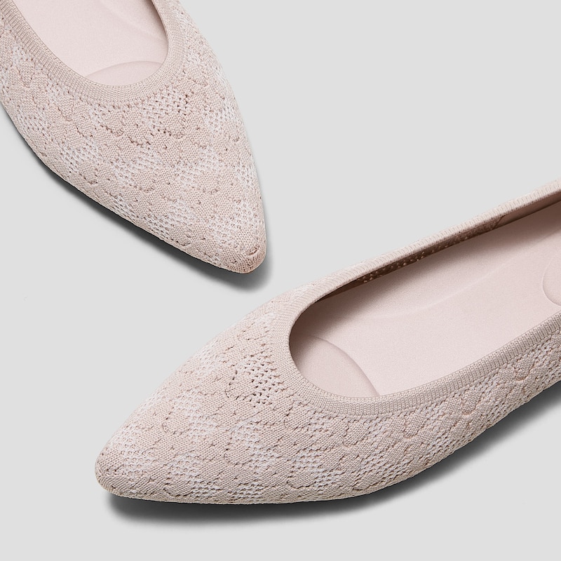 Pointed-Toe Ballet Flats (Aria 5°), BALLET BLUSH FLORAL, EU39 | VIVAIA