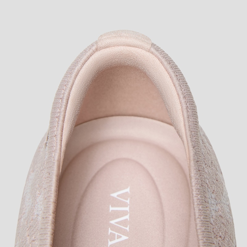 Pointed-Toe Ballet Flats (Aria 5°), BALLET BLUSH FLORAL, EU39 | VIVAIA
