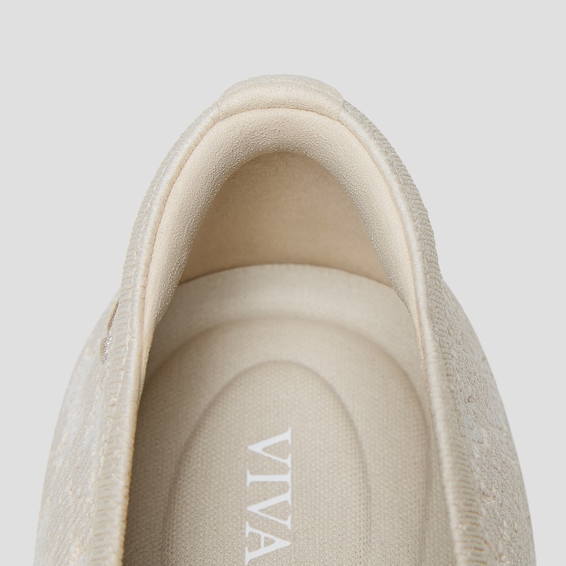 Pointed-Toe Ballet Flats (Aria 5°), PALE APRICOT FLORAL, EU40.5 | VIVAIA