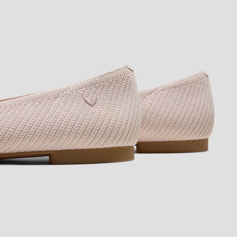 Square-Toe Lace-Up Mary Janes (Miley), BALLET BLUSH FRENCH STRIPE, EU37 | VIVAIA