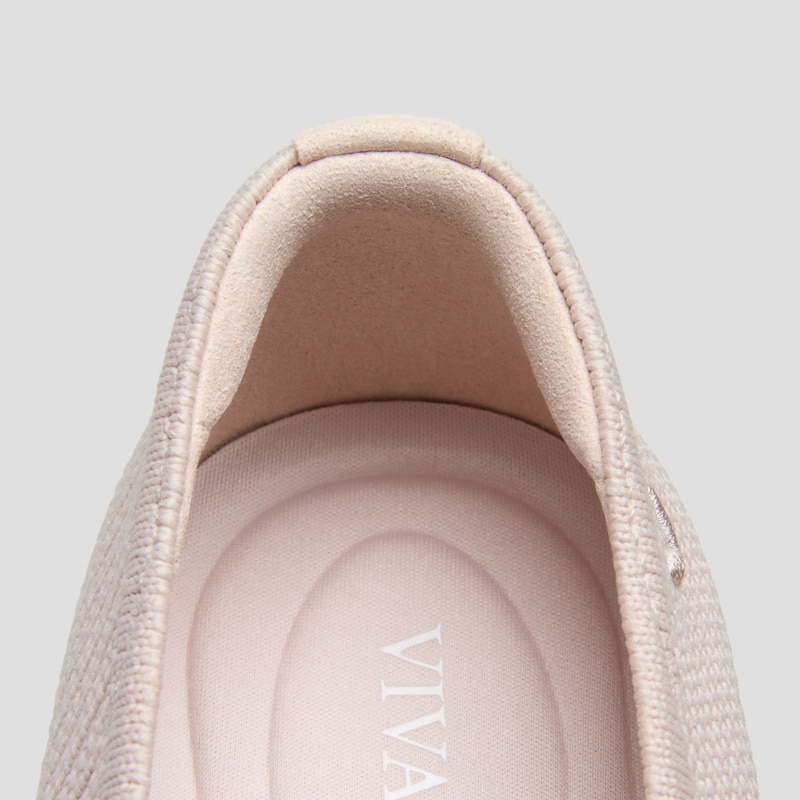 Square-Toe Lace-Up Mary Janes (Miley), BALLET BLUSH FRENCH STRIPE, EU37 | VIVAIA
