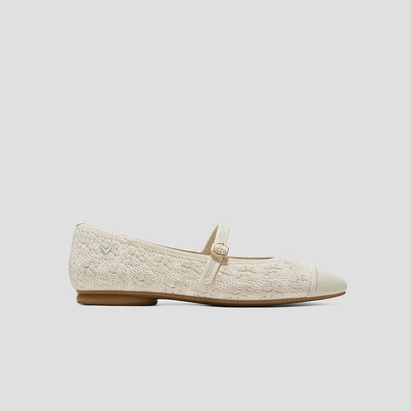Almond-Toe Mary Jane AdaptAll™ (Tamia Mary-Jane), PALE APRICOT FLORAL, EU35 | VIVAIA