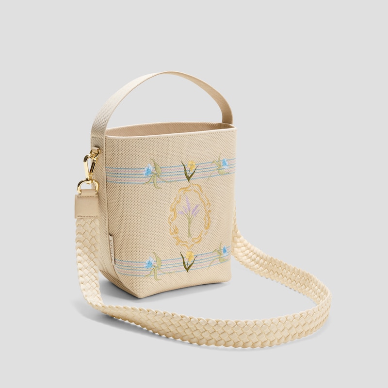 The Bucket Tote (FARREH), CREAM IVORY-FRENCH FLORAL, one-size | VIVAIA