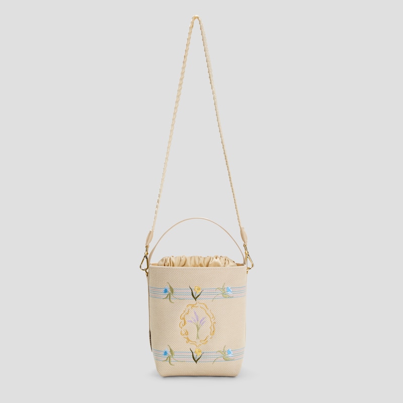 The Bucket Tote (FARREH), CREAM IVORY-FRENCH FLORAL, one-size | VIVAIA