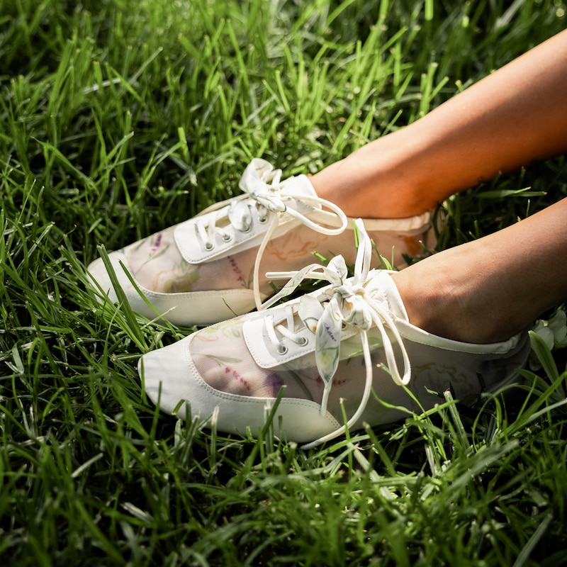Ribbon Shoelace, CREAM-FRENCH FLORAL PNT, 38-43 | VIVAIA