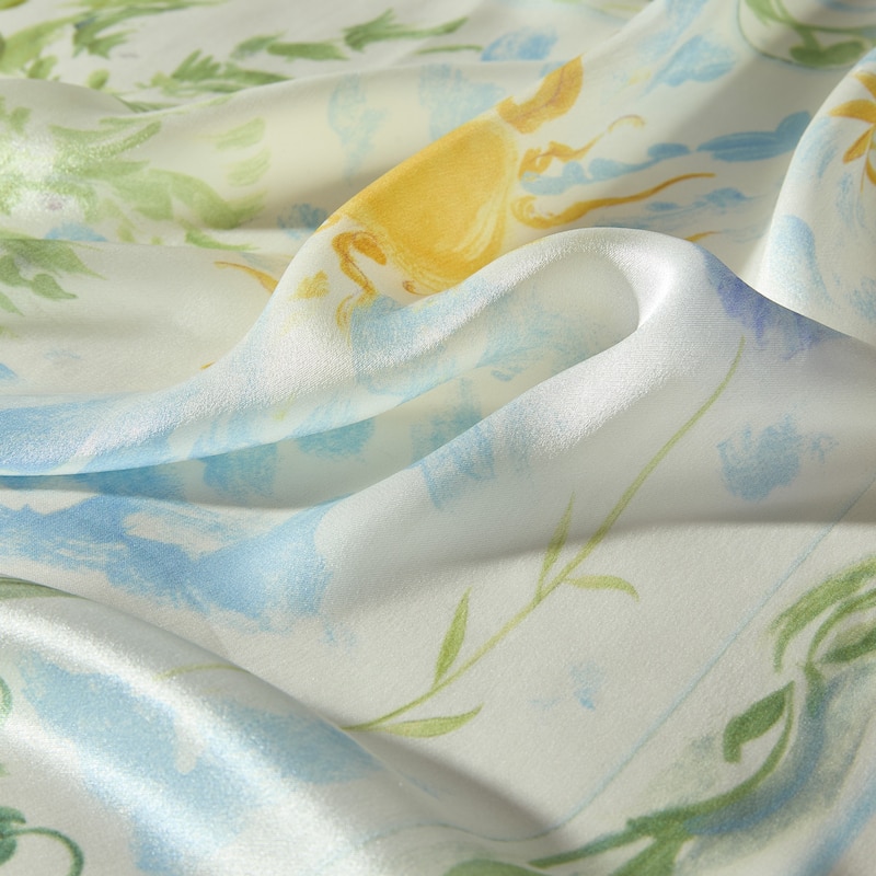 Silk Scarf (Alizee), CREAM-FRENCH FLORAL PRINT, one-size | VIVAIA
