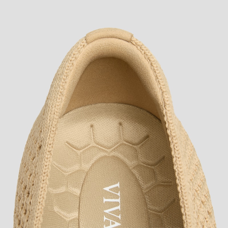 Round-Toe Platform Chunky Heel Loafers (Francesca), NUDE PEACH MESH, EU35 | VIVAIA