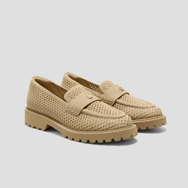 Round-Toe Platform Chunky Heel Loafers (Francesca)