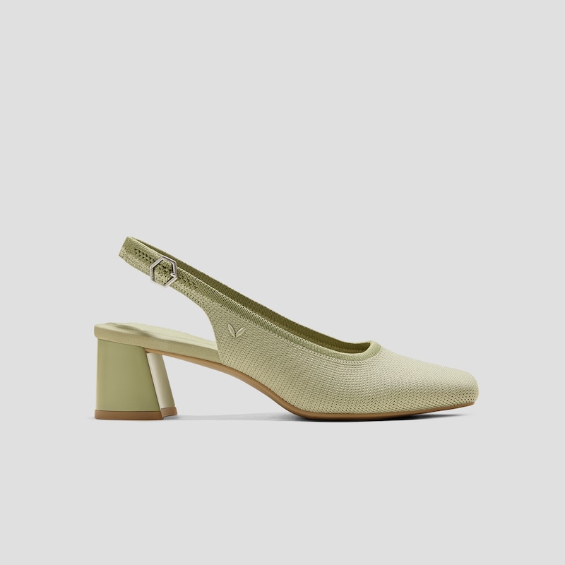 Margot™ Slingback Heels (Mikko), MATCHA, EU35 | VIVAIA