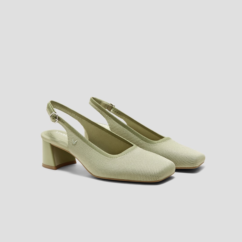 Margot™ Slingback Heels (Mikko), MATCHA, EU35 | VIVAIA