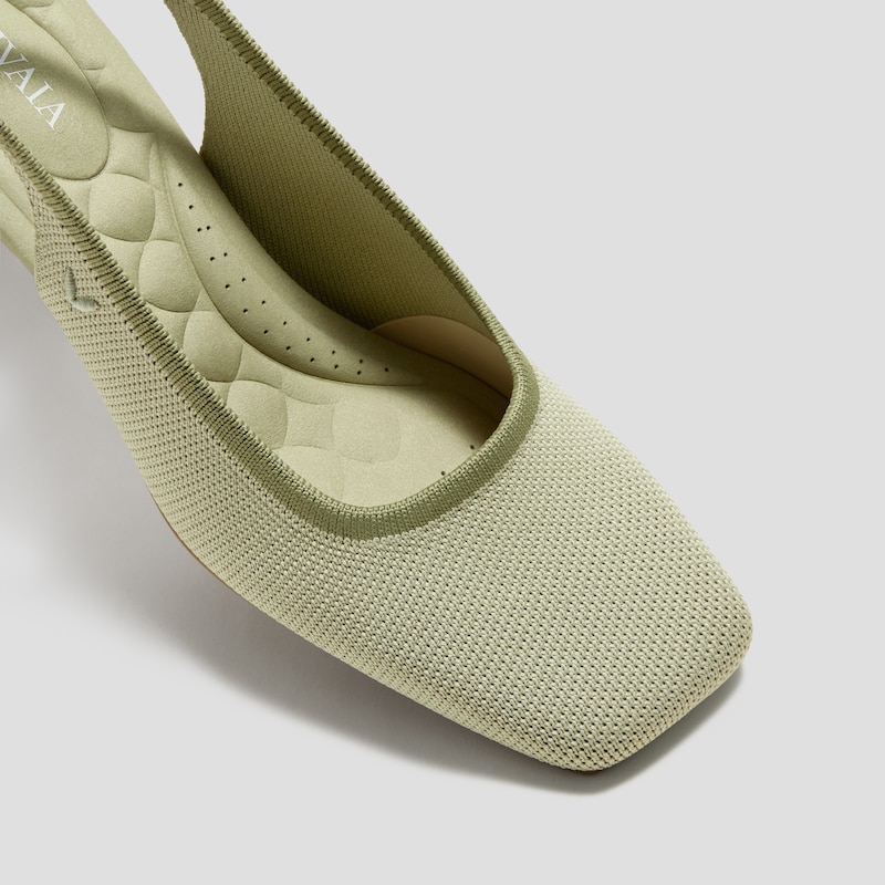Margot™ Slingback Heels (Mikko), MATCHA, EU35 | VIVAIA