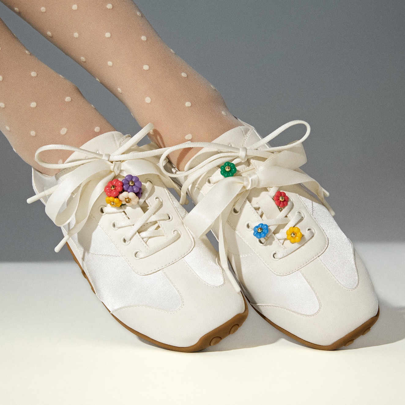 Square-Toe Jogger Sneakerina (Carol), LIGHT GOLD, EU35 | VIVAIA
