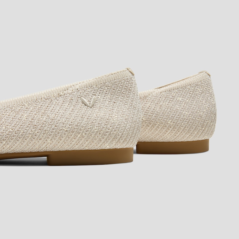 Square-Toe Lace-Up Mary Janes (Miley), GOLDEN PALE APRICOT FRENCH STRIPE, EU35 | VIVAIA