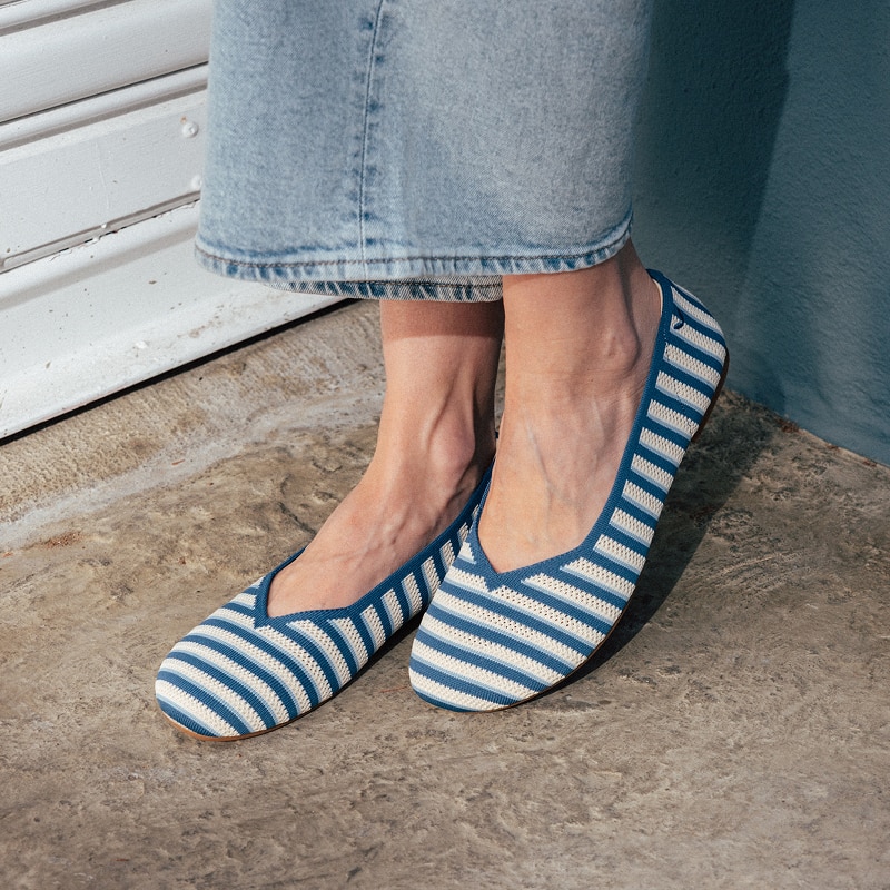 Wide Toe Box Flats (Tila), PALE APRICOT & VINTAGE INTERLOCKING, EU35 | VIVAIA