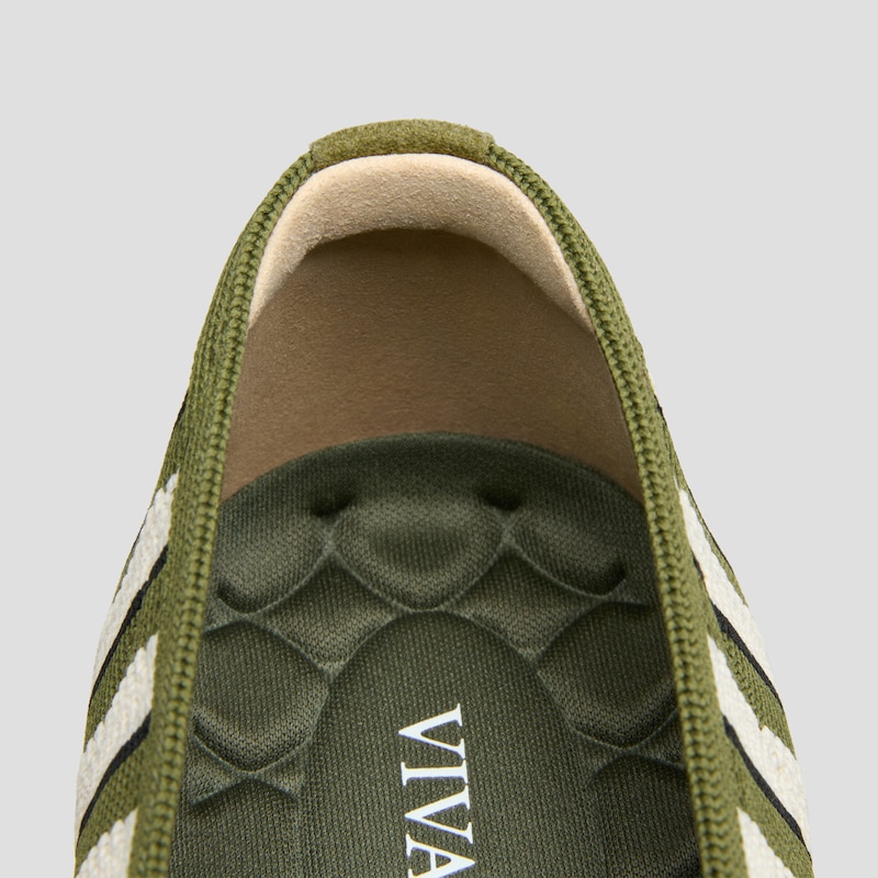 Wide Toe Box Flats (Tila), PALE APRICOT & OLIVE INTERLOCKING, EU39 | VIVAIA