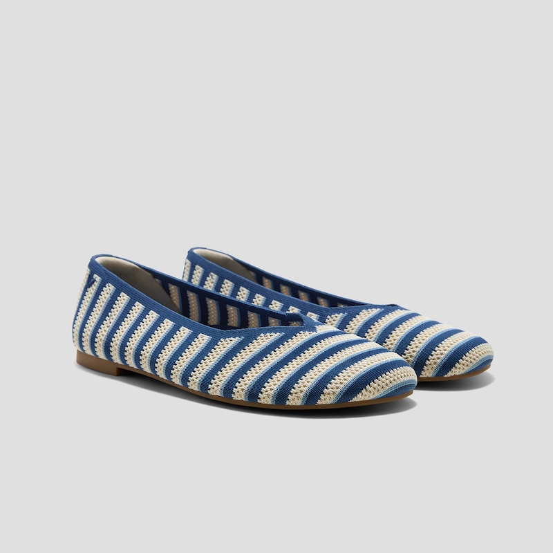 Wide Toe Box Flats (Tila), PALE APRICOT & VINTAGE INTERLOCKING, EU35 | VIVAIA