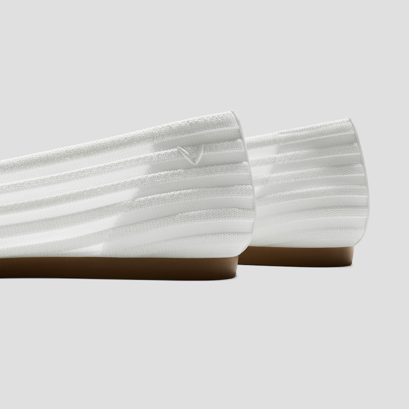 Pointed-Toe Bow Flats (Azura), WHITE  SHEER STRIPE, EU35 | VIVAIA