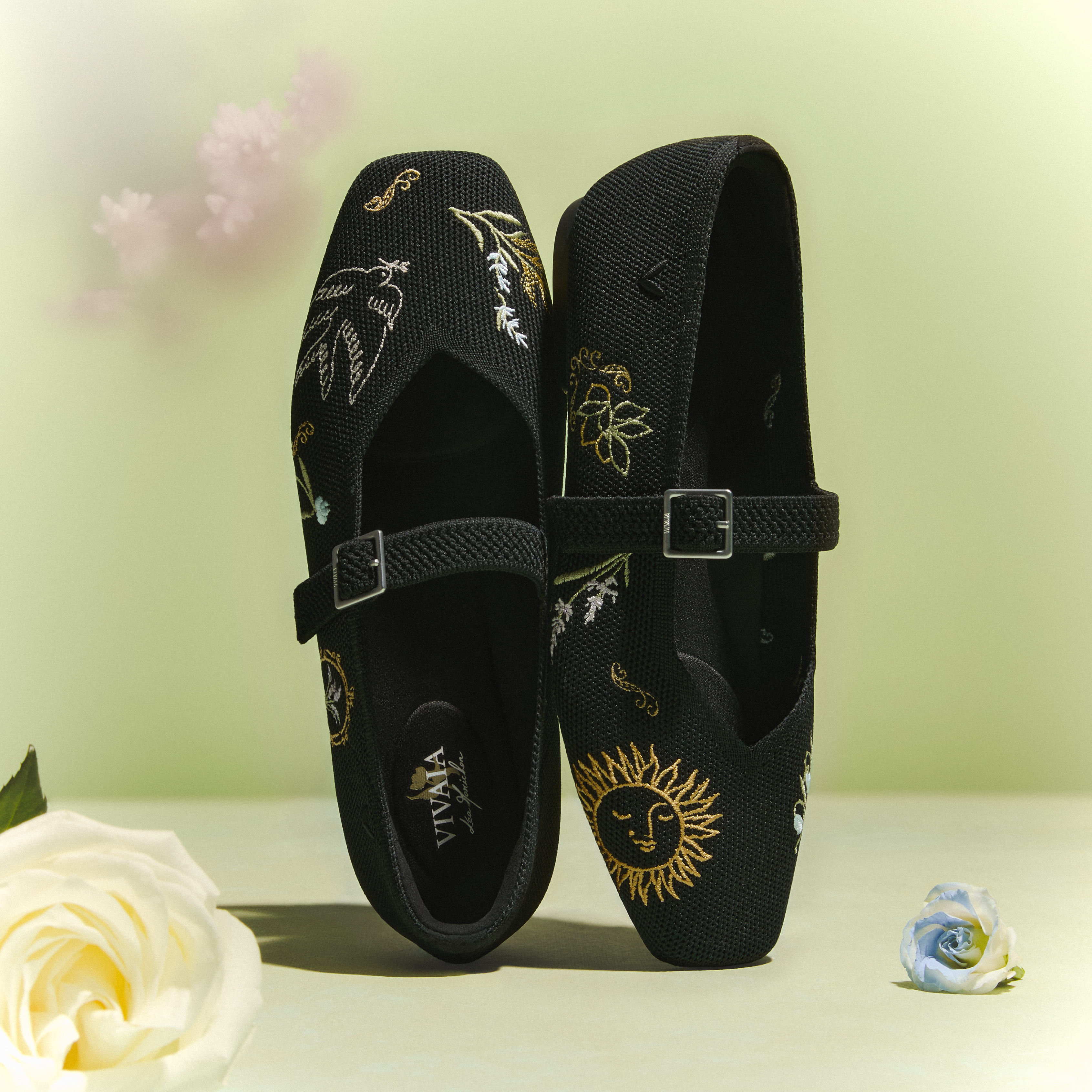 Healing Garden｜Square-Toe Mary Janes (Margot Mary Jane), BLACK