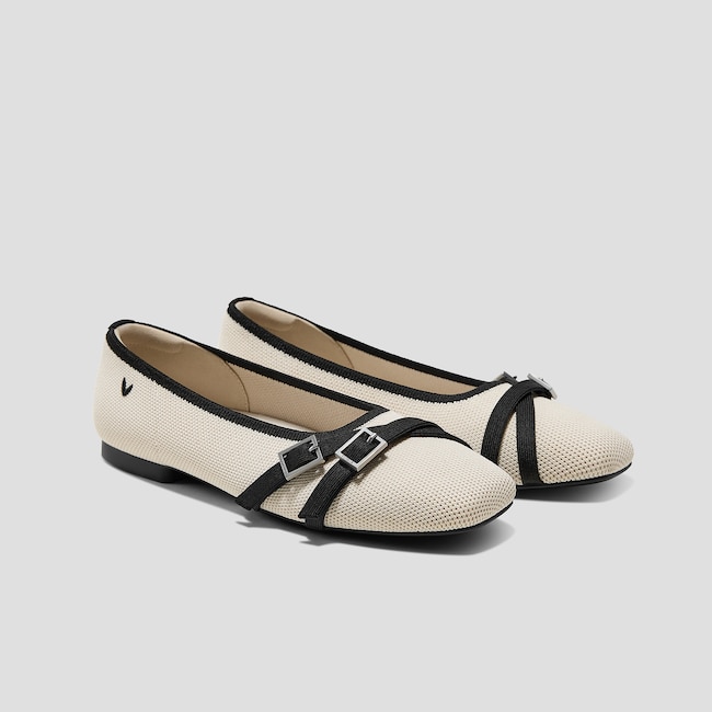 Square-Toe Margot™ Crisscross Flats (Marah)
