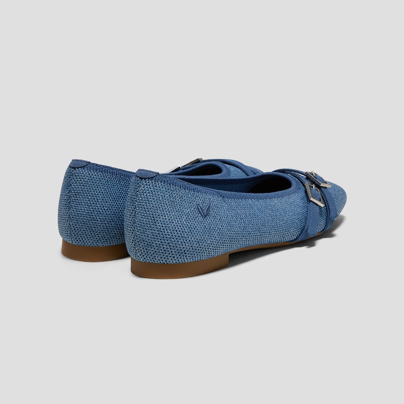 Square-Toe Margot™ Crisscross Flats (Marah), DENIM & VINTAGE, EU39 | VIVAIA