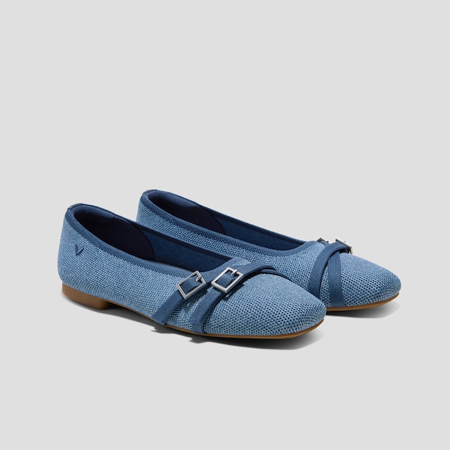 Square-Toe Margot™ Crisscross Flats (Marah)