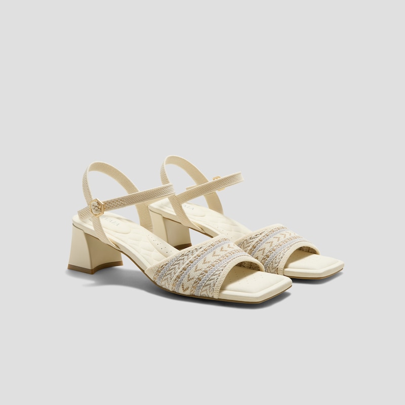 AdaptAll™ Square-Toe Sandals (Janine), ASHY THREAD, EU35 | VIVAIA