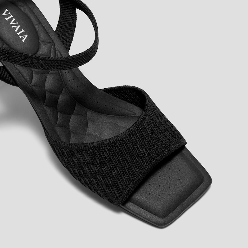 AdaptAll™ Square-Toe Sandals (Janine), Black, EU35 | VIVAIA