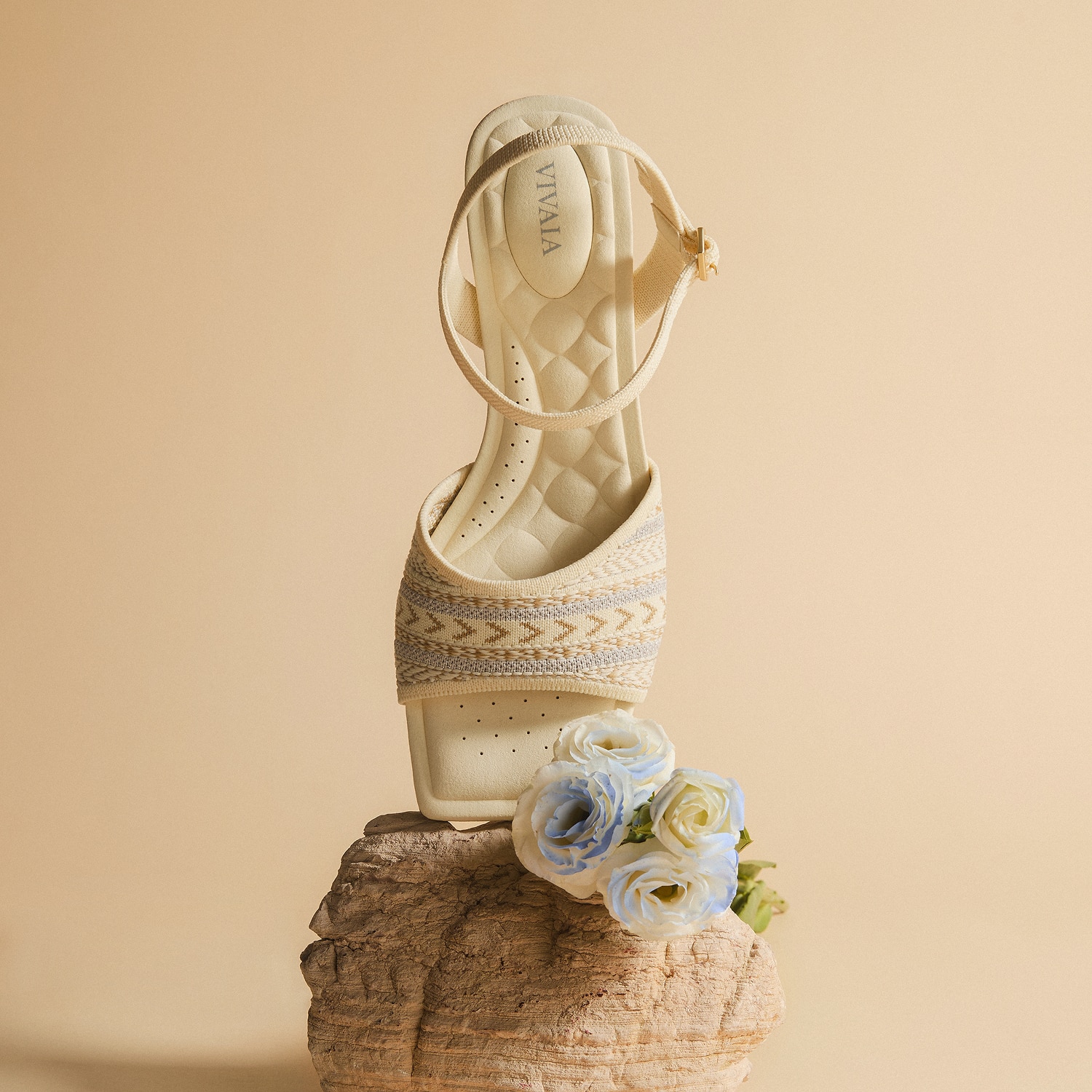 AdaptAll™ Square-Toe Sandals (Janine), ASHY THREAD, EU35 | VIVAIA