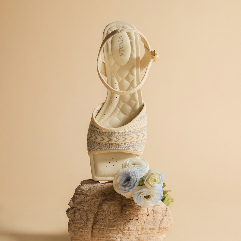 AdaptAll™ Square-Toe Sandals (Janine), ASHY THREAD, EU35 | VIVAIA