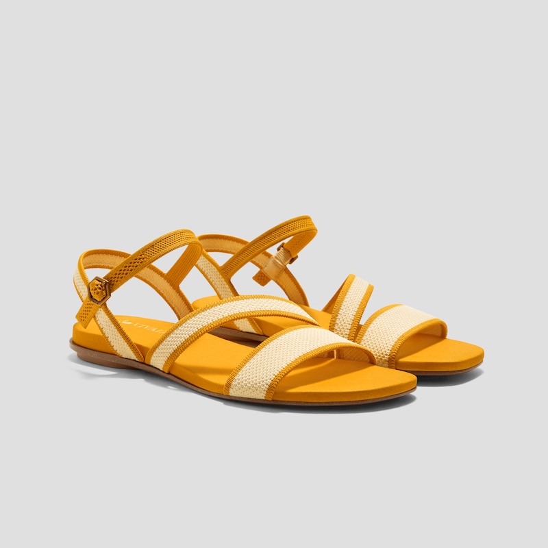 AdaptAll™ Flat Sandals (Demi), PALE IVORY & BLONDE WAVE, EU35 | VIVAIA