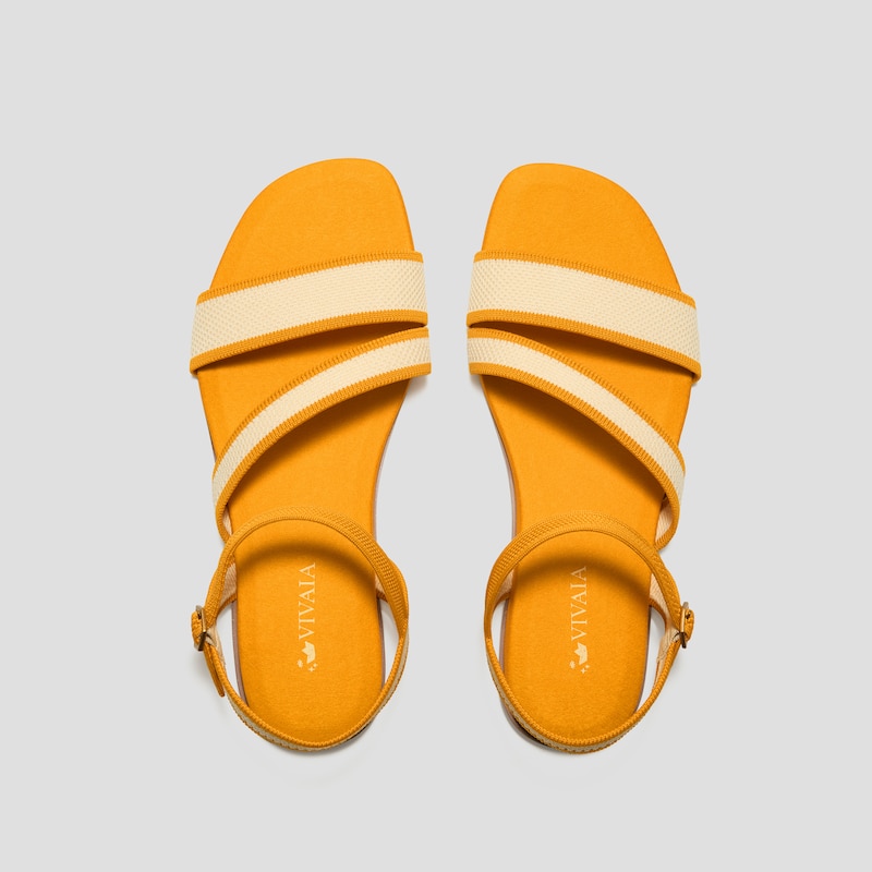 AdaptAll™ Flat Sandals (Demi), PALE IVORY & BLONDE WAVE, EU35 | VIVAIA