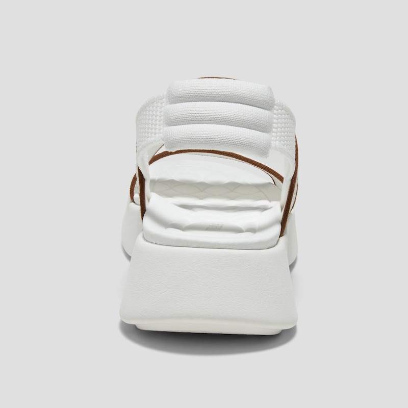 Square-Toe Walker Sandals (Kamber), WHITE & BROWN, EU35 | VIVAIA
