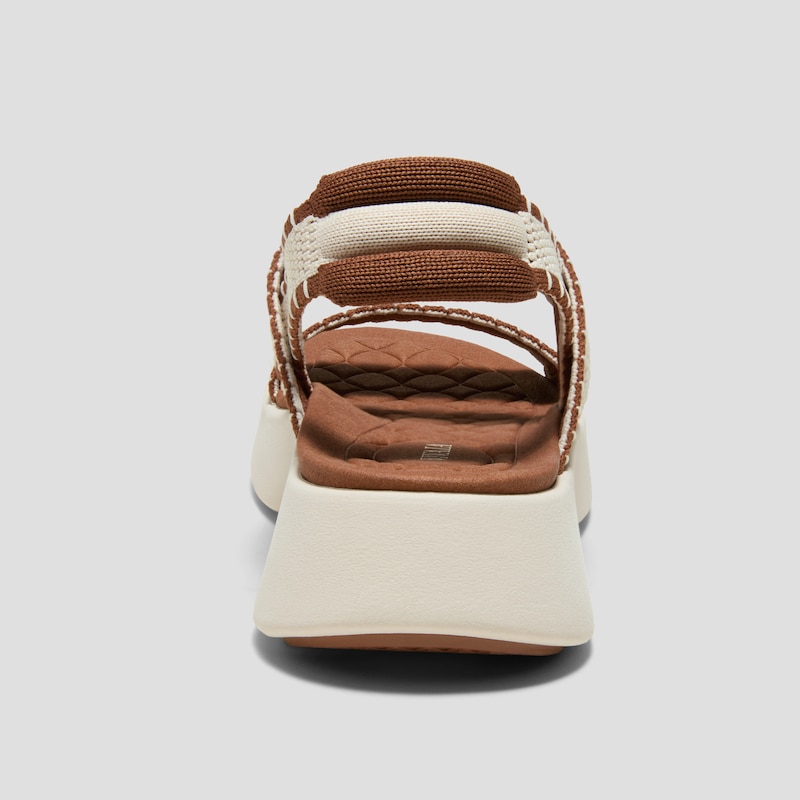 Square-Toe Walker Sandals (Kamber), CREAM IVORY & DARK CARAMEL, EU35 | VIVAIA