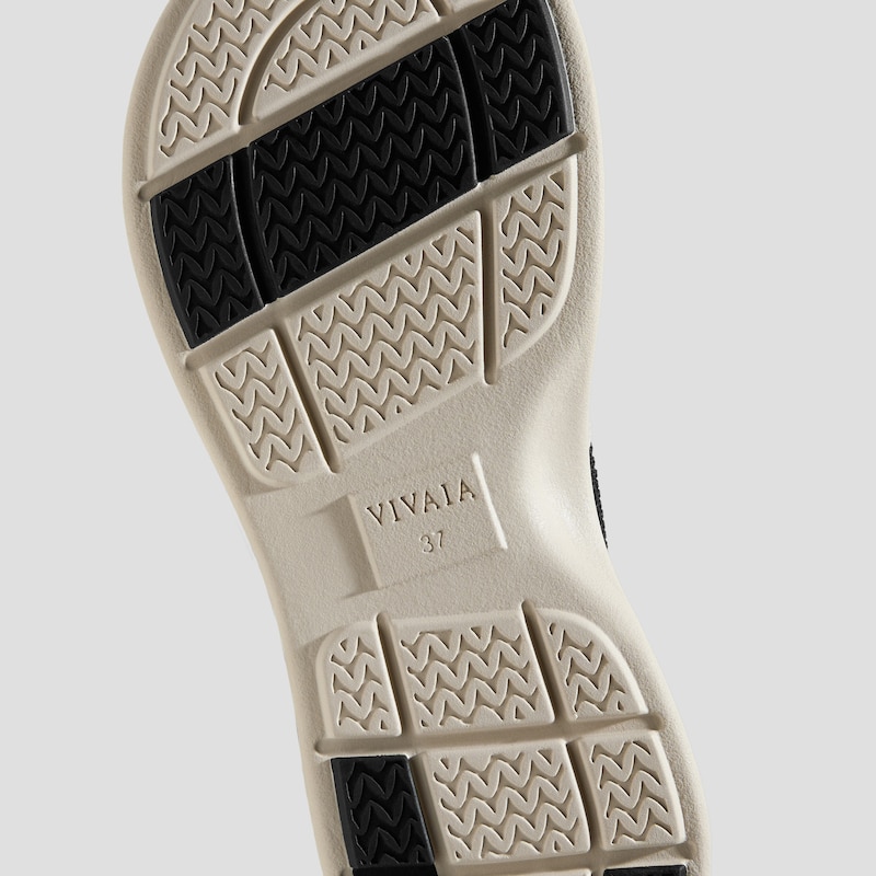 Square-Toe Walker Sandals (Kamber), BLACK & CREAM IVORY, EU35 | VIVAIA