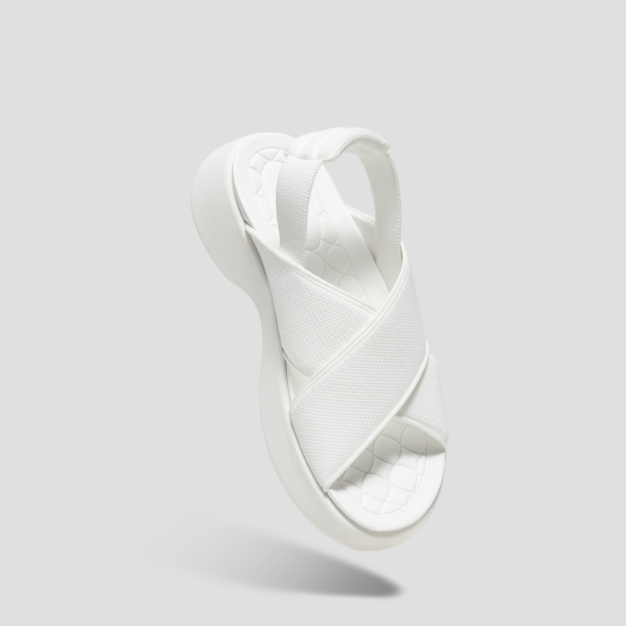 Elastic Back Strap Walker Sandals (Kara 2.0), White, EU35 | VIVAIA