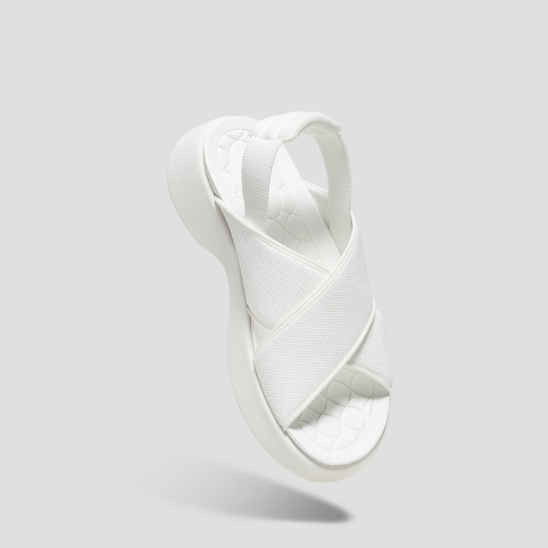 Elastic Back Strap Walker Sandals (Kara 2.0), White, EU41.5 | VIVAIA