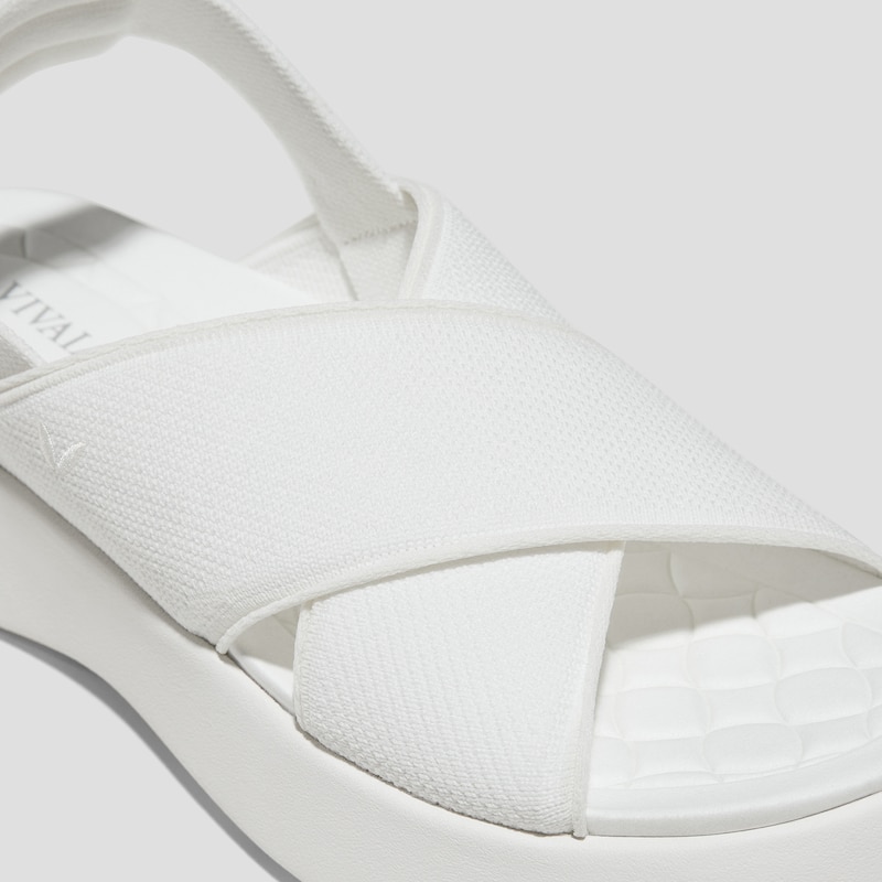 Elastic Back Strap Walker Sandals (Kara 2.0), White, EU41.5 | VIVAIA
