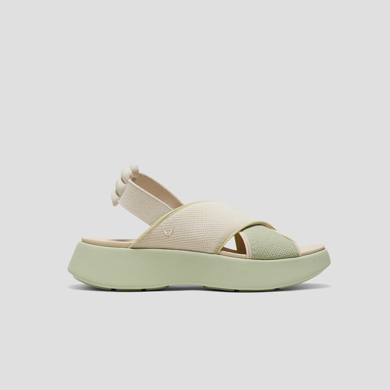 Elastic Back Strap Walker Sandals (Kara 2.0), MATCHA & CREAM IVORY, EU35 | VIVAIA