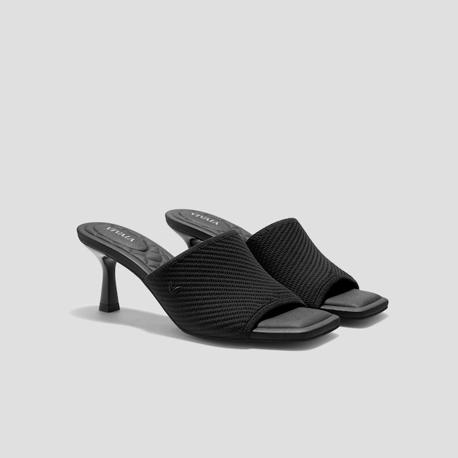 Square-Toe Slide Sandals (Aimee)