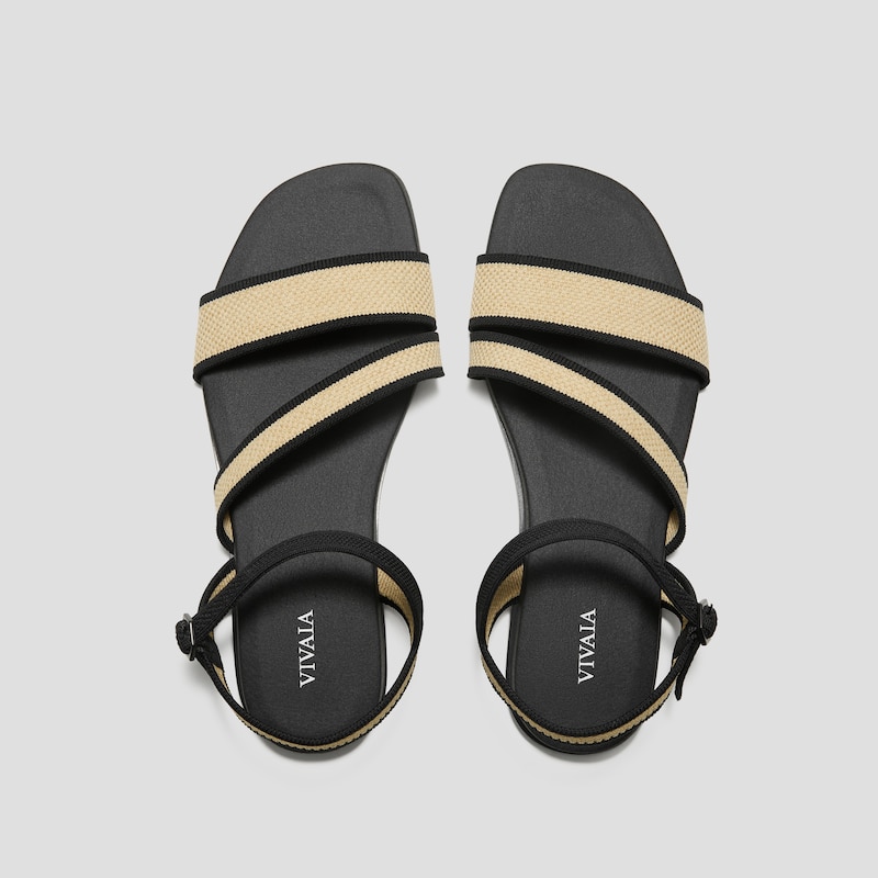 AdaptAll™ Flat Sandals (Demi), NATURAL BLACK, EU35 | VIVAIA