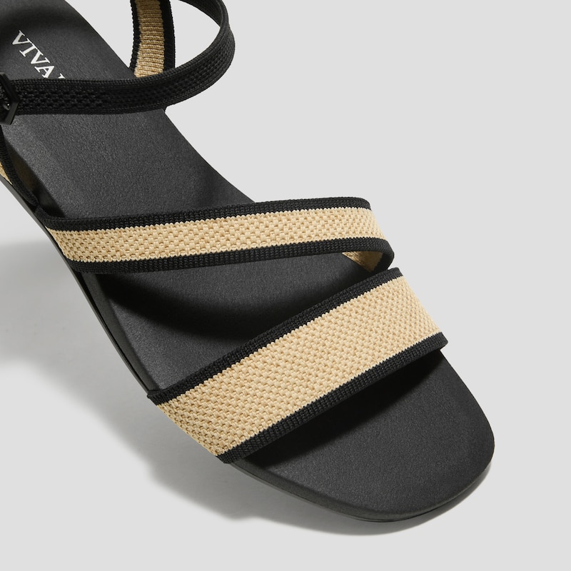 AdaptAll™ Flat Sandals (Demi), NATURAL BLACK, EU35 | VIVAIA