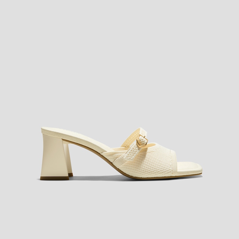 AdaptAll™ Square-Toe Sandals (Ava), Cream Wave, EU35 | VIVAIA