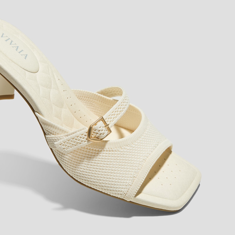 AdaptAll™ Square-Toe Sandals (Ava), Cream Wave, EU35 | VIVAIA