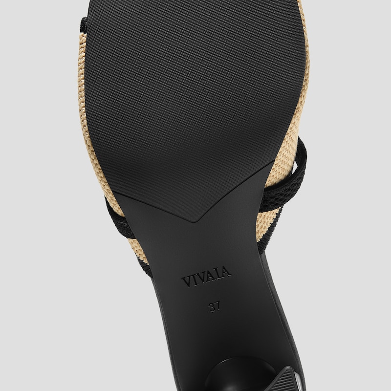 AdaptAll™ Square-Toe Sandals (Ava), Natural Wave - Black, EU35 | VIVAIA