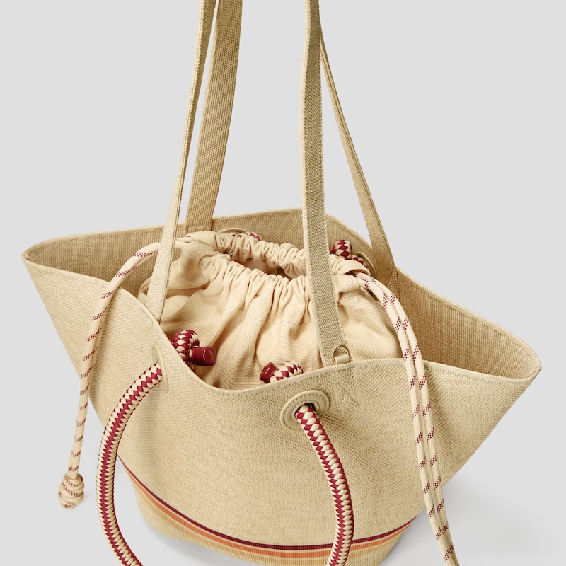 Convertible Trapeze Tote (Attina), Nude Peach, one-size | VIVAIA