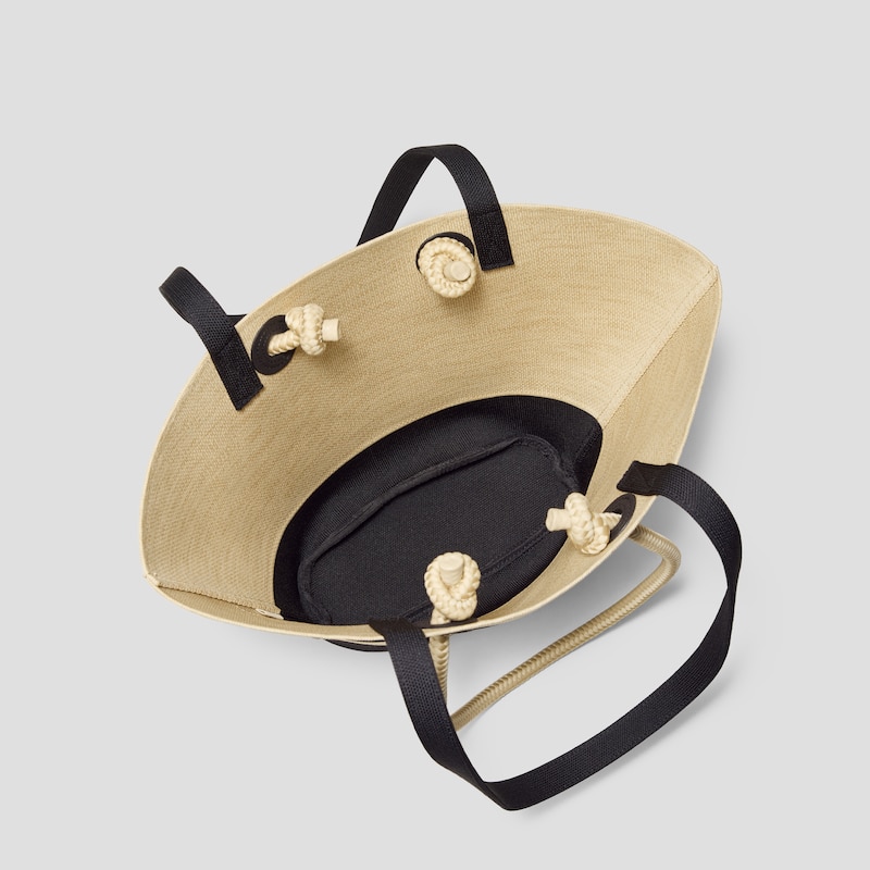 Convertible Trapeze Tote (Attina), NUDE PEACH & BLACK, one-size | VIVAIA